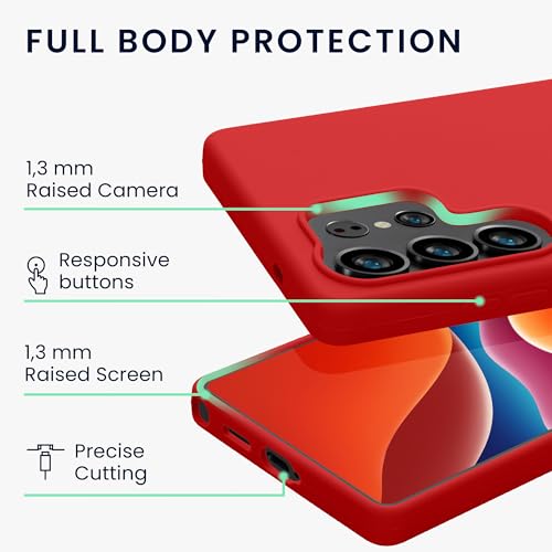 kwmobile Case Compatible with Samsung Galaxy S25 Ultra Case - TPU Silicone Phone Cover with Soft Finish - Classic Red by kwmobile - Used condition - Image 4