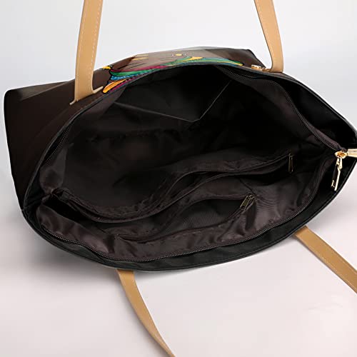 Fznhql Tote Bags Trendy Black Magic Melanin Girls For Women Fashion Shopper Handbags Shoulder Bags Work Bag #TOP4