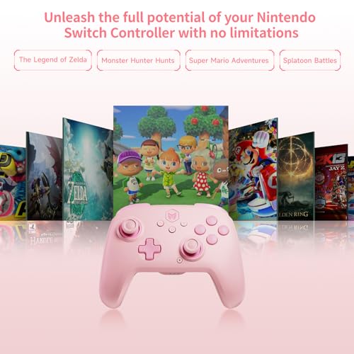 PC Gaming Controller, Wireless Controller with Custom Button, 6-Axis Gyro, Dual Shock, 128-Step Macro Programming, NFC, Turbo, Bluetooth Game Controller for Windows 10/Android/iOS/PC - Thumbnail 5