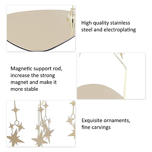 Candle Holder Round Triangle Tray Romantic European Style Stainless Steel Rotating Aromatherapy Wind Chime Candle Holder(#5) #TOP2