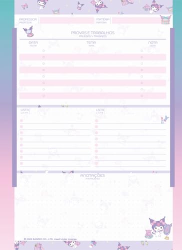 Jandaia - Caderno Espiral Univ CD 1 Matéria 80Fls KUROMI - Pacote com 4 unidades