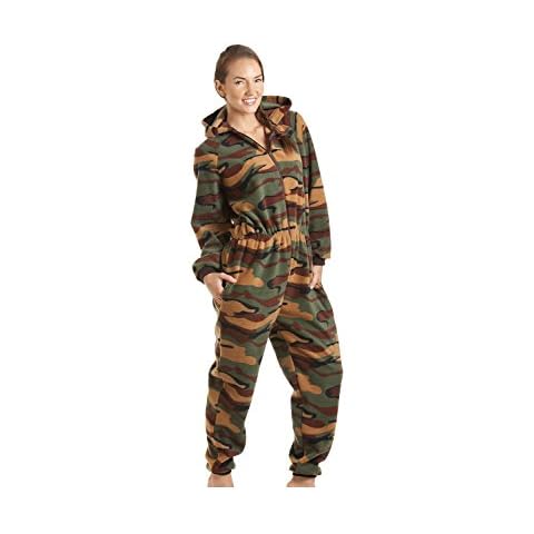 Camille Womens Soft Fleece Hooded Onesie Cover