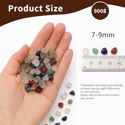 900g Kleine Edelsteine,Edelstein Mix Mischung,Dekorative Steine,Mini Gemischte Steine Edelsteine,für Dekoration,Edelsteinspiel,DIY Potted Plants