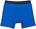 Trimfit Boys Cotton/Spandex Boxer Briefs (Pack of 4 Tagless Kids Underwear), Blue/Black/Striped, Small / 4-6