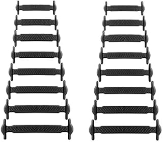 KUYiA No Tie Shoe Laces, Waterproof Flat Stretchy Elastic Silicone Strings, Tieless Shoelaces for Sneakers Trainers Casual Converse Brogue Canvas Sports Fashion Adults Kids Walking Athletic Running