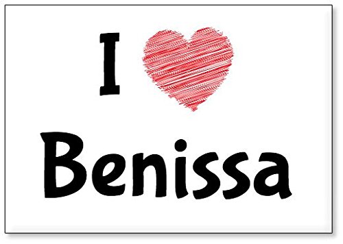 Mundus Souvenirs - I Love Benissa, fridge magnet (design 3)