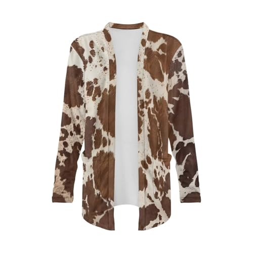 Image of Biyejit Women's Long Sleeve Open Front Cardigan Casual Loose Lightweight Cardigans with Pockets Drape Cardigan