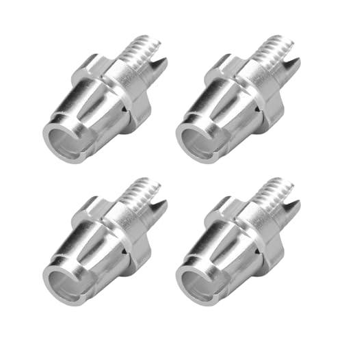 Image of ChainYao 4 PCS M7 Bike Brake Lever Adjuster, 7mm Aluminum Alloy Brake Cable Adjusting Screws for Mountain Bike, Road Bike, MTB (Silver)