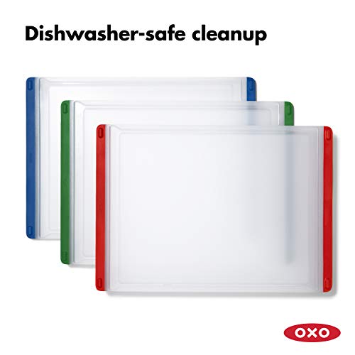 OXO Conjunto de tábua de corte de 3 peças Good Grips, multicolorido, tamanho único