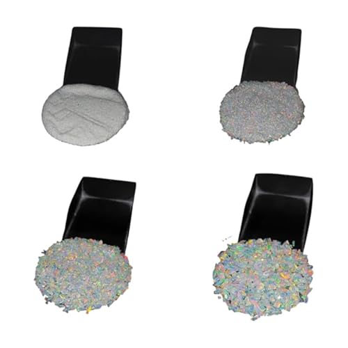 Natural Crushed White Opal Gemstone Coarse Powder All Size Premium Inlay Material Woodwork Inlay Welo Fire Opal Ring Irregular Healing Crystal Stone for Aquarium Vase Plant Decoration Craft DIY (1 Gram (5 Carat), 1 to 3 MM)