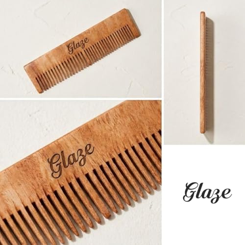 Image of Glaze Boutique Handmade Wooden Hair Comb - Anti-Static & Frizz Control