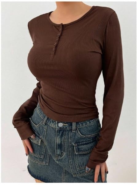 Image of JC JUMMY COUTUREWomen's Quarter Button Full Sleeve Shirt - Stylish & Versatile Tops PP