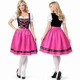 amscan Dirndl Trachtenkleid Karneval Kostüm Fasching Kleid Oktoberfest Trachten (L/XL)