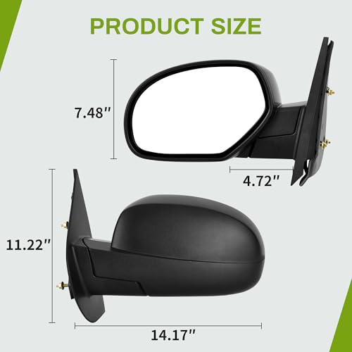 AUTOSAVER88 Left Driver Side Mirror with Electric Heated and Power-Adjustable Glass, Compatible with 07-13 Silverado Sierra 1500 2500 3500 Suburban Avalanche Yukon Tahoe by AUTOSAVER88 - Image 5