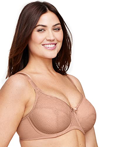 Glamorise Womens Lace Comfort Wonderwire #9855 Full Coverage Bra, Cappuccino, 38G Us #TOP2