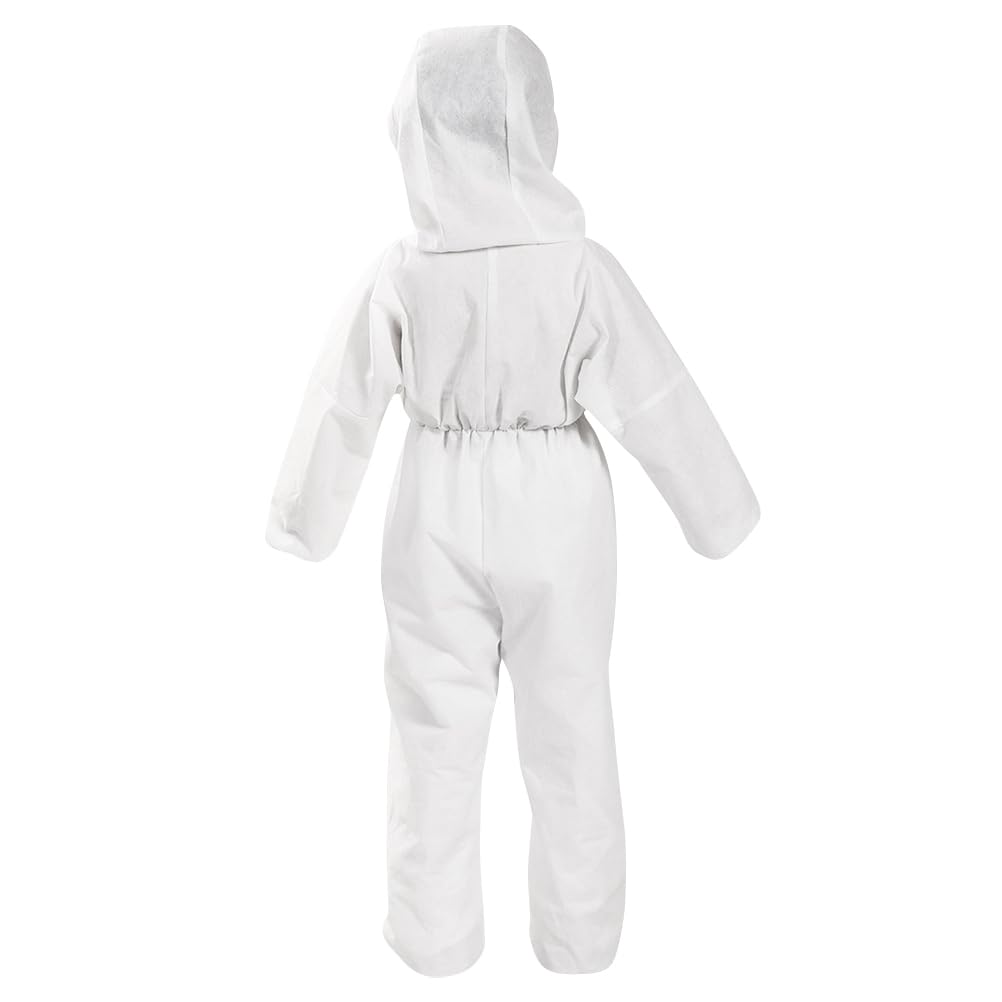 VALICLUD Combinaison jetable pour enfants avec poignets élastiques, chevilles et capuche, non poreux, anti-poussière, avec gants et couvre-chaussures