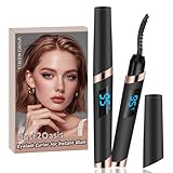Heated Eyelash Curler, Electric Eyelash Curler, Rechargeable Lash Curler for Makeup Natural Curling Eye Lashes and 24 Hours Long Lasting - Black 2025 Updated New Model B