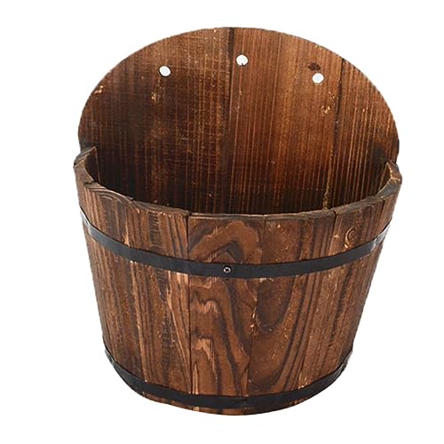 BESPORTBLE Maceta De Madera Estante Exterior para Plantas Macetero De Pared Montado En La Pared Contenedor De Flores Maceta De Exhibición Macetas Decorativas Caja De Maceta Mini
