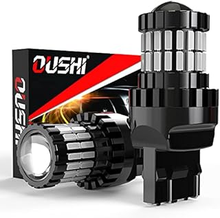 7443 LED Brake Light Bulbs, Super Bright Brilliant Red 300% Brightness 2600Lm, OUSHI T20 992 W21/5W 7440 W21W LED Bulb with Projector Replacement for Backup Tail Reverse Turn Signal Lights, Pack of 2