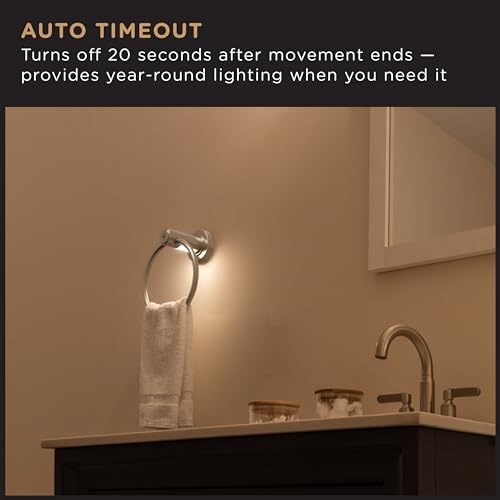 Enbrighten 79197 Hand Towel Ring Light, Battery Operated, Motion Sensing, Brushed Nickel by ENBRIGHTEN - Used condition - Image 3
