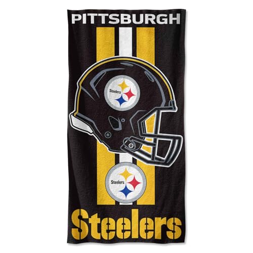 NFL Pittsburgh Steelers Fiber Beach Towel, 9lb/30 x 60