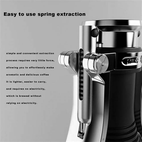 Espressomaschine mit manuellem Hebel, tragbarer Espressokocher, 13–18 g Pulverschale, 80 ml Wasserkammer, kein Strom erforderlich, Aluminium-Fiberglas 6 Espressomaschine mit manuellem Hebel, tragbarer Espressokocher, 13–18 g Pulverschale, 80 ml Wasserkammer, kein Strom erforderlich, Aluminium-Fiberglas