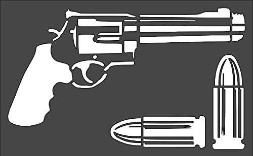 1 PCS Custom Cut Stencil Gun and Bullets Crafts, Arts, Scrapbooking - Painting on The Wall, Wood, Glass and Other
