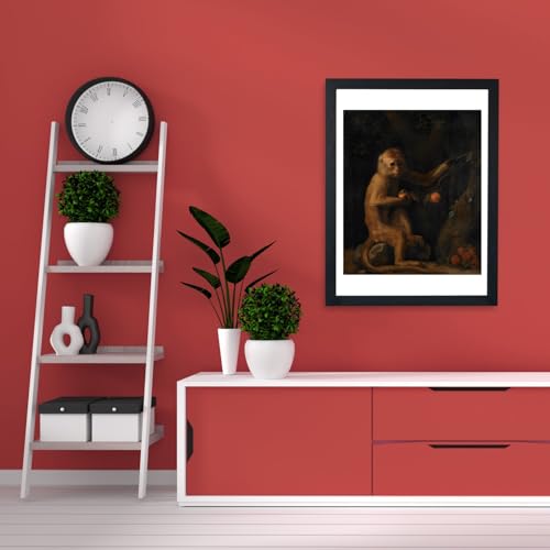 Affiche George Stubbs A Monkey grand format cadre bois tableau de maître - 4
