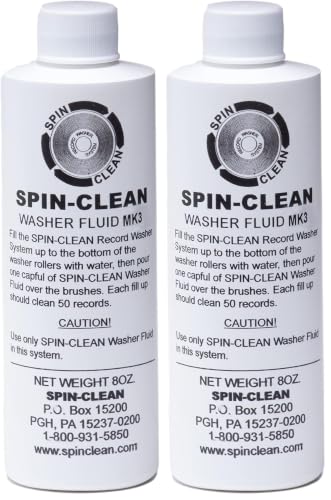 Image of SPIN CLEAN Record Washer Fluid 8oz. | Alcohol-Free Record Cleaner Solution | Vinyl Record Cleaner Fluid (Pack of 2)