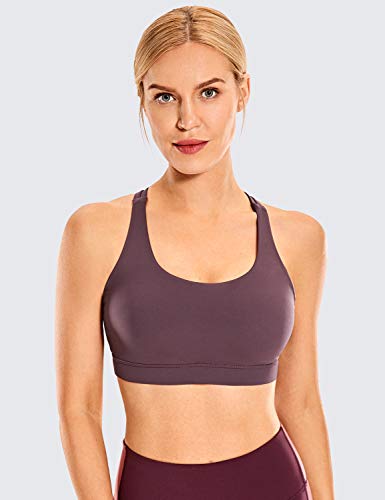 Image of CRZ YOGA Naked Feeling Strappy Sports Bras | Medium Support, Removable Pads, Yoga, Sleek, Scoop Neck, for Women