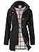 SaphiRose PONCHO Giacca da Pioggia da Donna Cappuccio Lungo All'aperto Giacca a Vento Impermeabile Nero M