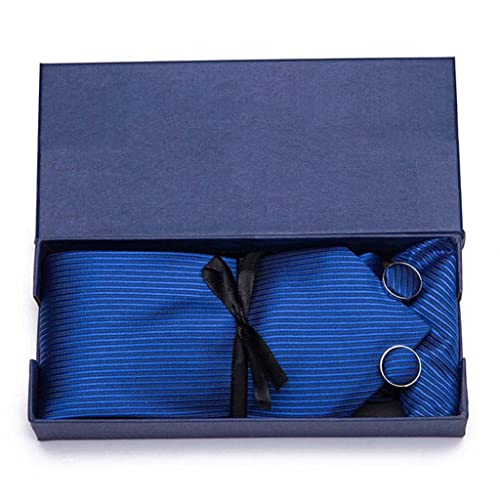 Set de corbatas con gemelos y caja de regalo para hombre