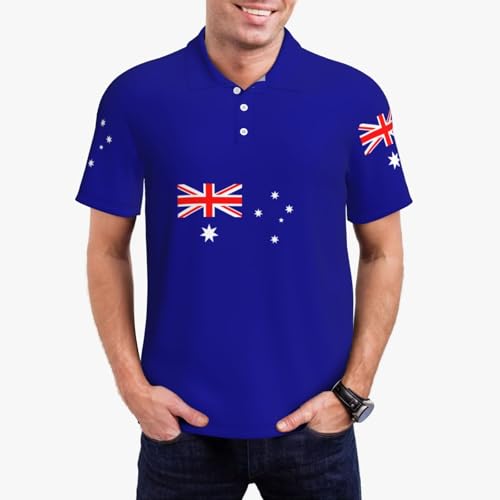 Polo à manches courtes style décontracté imprimé Australie pour l'été