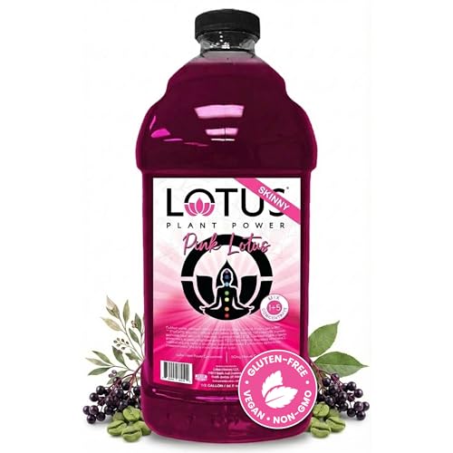 Skinny Pink Lotus Plant Power® Zero Sugar Energy Drink | Natural Caffeine & PP7™ Formula | Plant-Based Organic Ingredients | Keto-Friendly, Zero Net Carbs | 1:5 Mix Makes 64 6oz Beverages