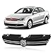 CarPartsDepot, Front Grille Grill New Plastic Replacement Black Frame Chrome Molding, 400-452185 VW1200149 5C6853651AZLL