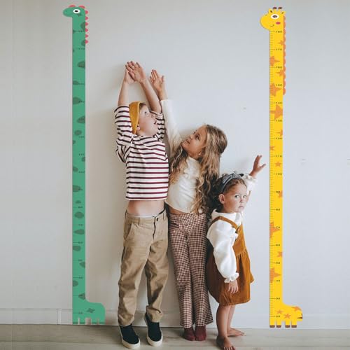 Miniatura 7 de Srvauyea 2 Piezas Tabla De Estatura Para Niños, 180cm Medidor Altura Gráficos De Crecimiento, Toise Infantil Para Niños, Tabla De Crecimiento De La Altura Del Bebé, Medidor De Altura Para Niños