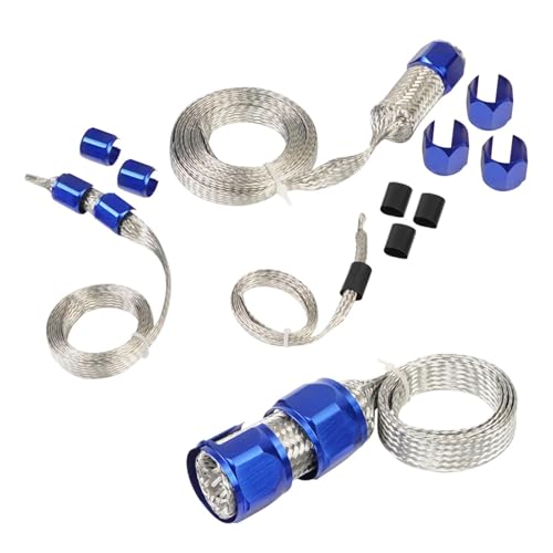 Stainless Steel Braided Hose Cover Kit for Easy Upgrade, Blue