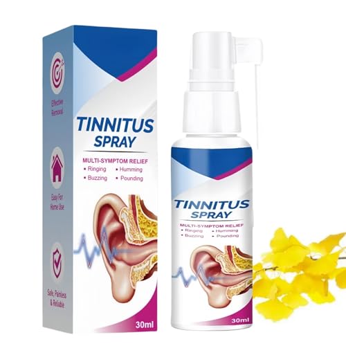 Tinnitus Relief Spray,Ear Wax Remover Spray,Tinnitus Relief for Ringing Ears,Quick Relief of Discomfort Spray,Ear Calm Spray,Natural Tinnitus Treatment,Ear Cleaning and Itch Relief,Drops for Tinnitus