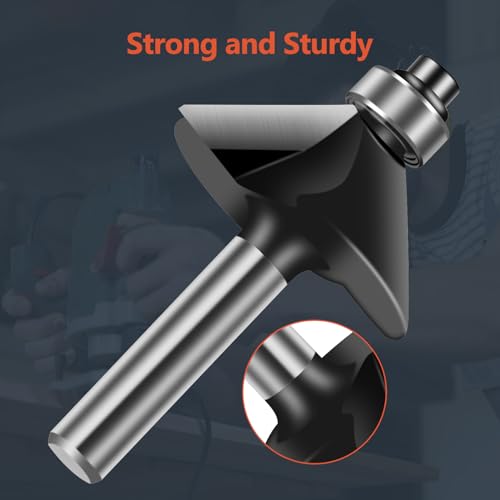 Langskip'S LANGSKIP'S-04 15 Pieces Carbide Router Bit Set 1/4 Shank Made Of 45# Carbon Steel Yg8 Alloy Blade thumb #2
