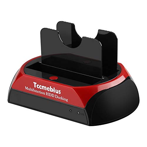Tccmebius USB 2.0 Dysków Twardych Stacja Dokująca, TCC-S867-DE USB 2.0 do SATA IDE Podwójne Gniazda Zewnętrzna Obudowa Dysku Twardego, Dla 2.5 3.5 Cala IDE SATA I/II/III HDD SSD