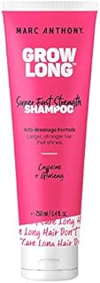 Marc Anthony Grow Long Biotin Shampoo for Hair Strength, Shine, Growth & Breakage – Biotin, Vitamin E, Caffeine & Ginseng – Sulfate Free Shampoo, Color Safe Product for Fine, Dry Damaged & Curly Hair
