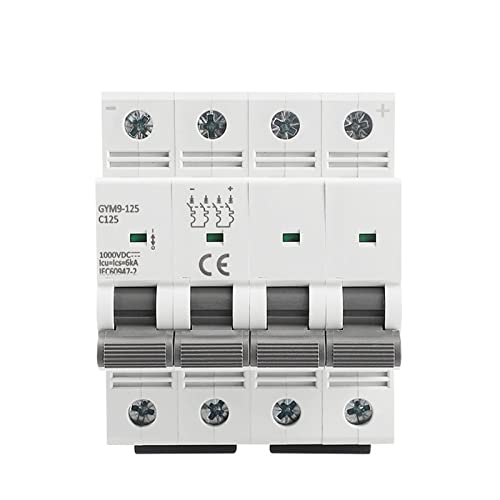 Disyuntor CC 1000V contra sobrecargas en paneles solares de 80A a 125A 4P 3