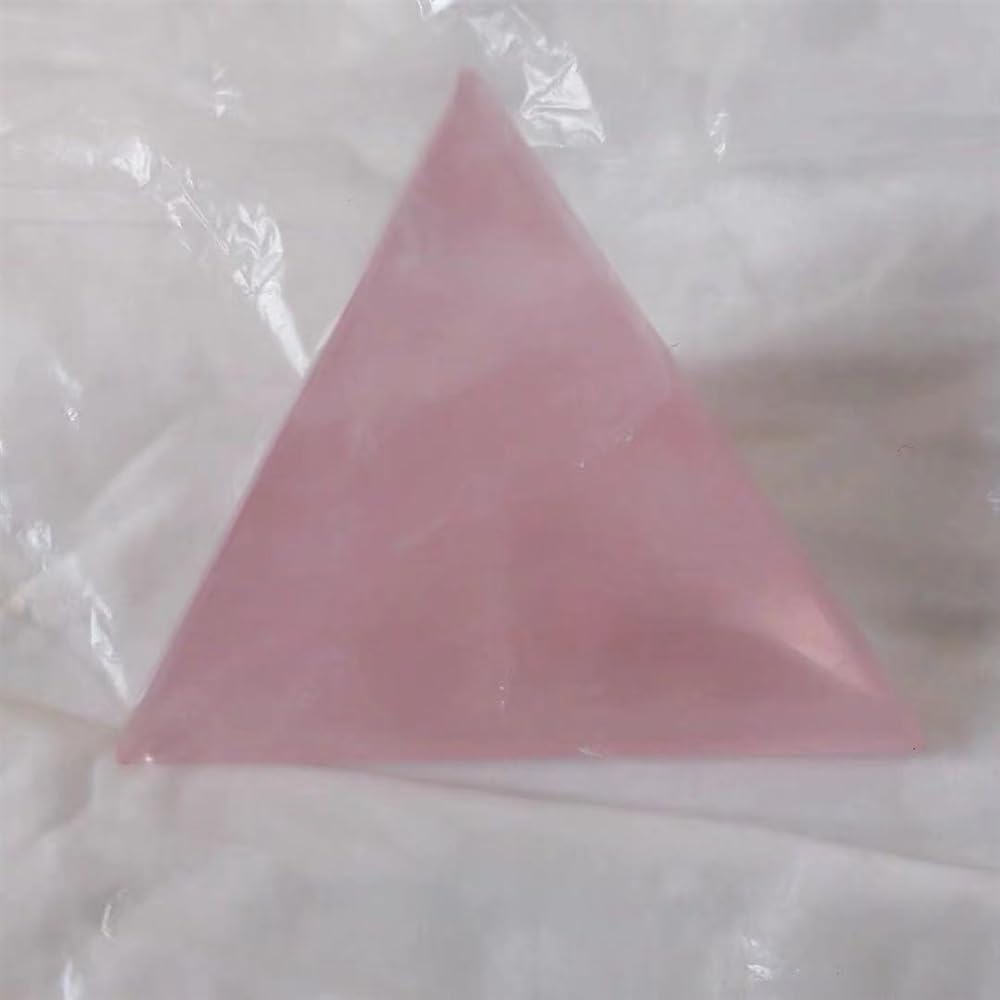 KatLin Natural Pink Crystal Triangular Pyramid Ornaments (Size : 40MM)