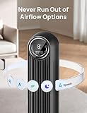 Dreo Smart Tower Fan, 28dB Silent Standing Fans for Bedroom, 25ft/s Velocity Electric Cooling Fan, 90° Oscillating Floor Bladeless Fans, Wifi/Alexa Remote Control, 4 Speeds/4Modes/8H Timer, Black - Image 6