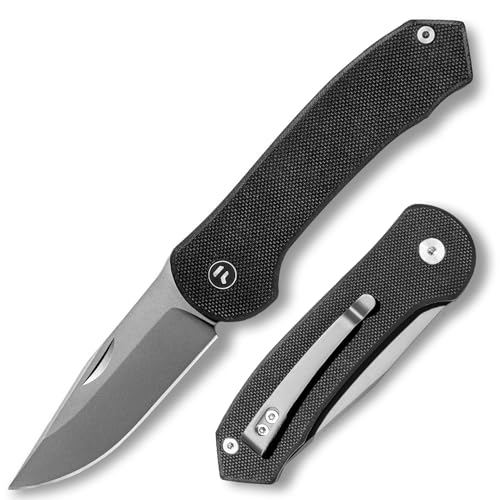 FUJUNI Folding Knife,2.85 Inch Pocket Knife with VG10 Steel Blade and G10 Handle,Sharp Folding Pocket Knife for Men and Women,Camping Knife with Clip for Hunting Survival