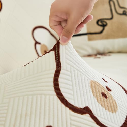 Housse de canapé universelle extensible 2 places lavable imprimée - 4
