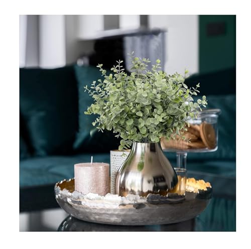 Image of SPHINX Artificial Pine,Cedar,Cypress,Conifer,Eucalyptus Stems /Needles- Faux Greenery Home Decor,Festivals,Trousseau,Gift Packing,Baskets,DIY Crafts & Celebrations- (10, Frosted Eucalyptus, 30 cm)