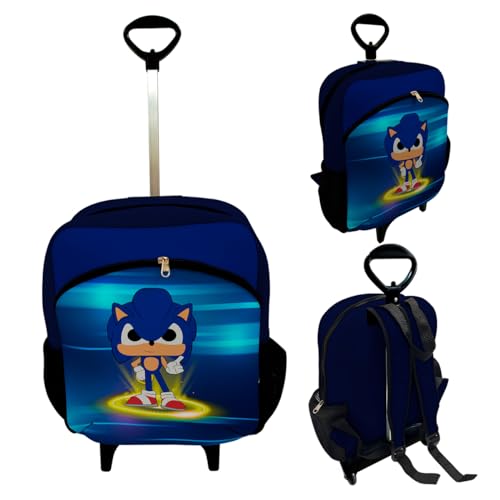 Kit Escolar Infantil Mochila de Rodinha + Lancheira Térmica + Necessaire Plus + Squeeze de Alumínio