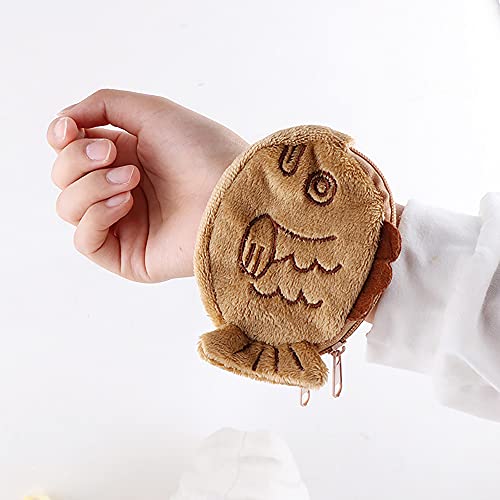 Taiyaki portemonnee - kleine portemonnee kan enkele kleine items bevatten, pluche speelgoed portemonnee cadeau voor… - Afbeelding 5