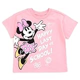 disney minnie mouse san valentino san patrizio 4 luglio halloween scuola di natale t-shirt neonato a grande bambino, ultimo giorno di scuola, pesca, 4 anni